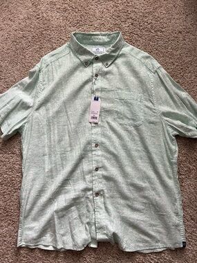 Southern Tide Mint Green Short-Sleeve Button-Down Shirt